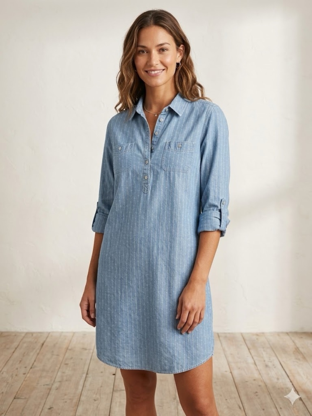 Brooks Brothers Denim-Look Button dress, size 8
